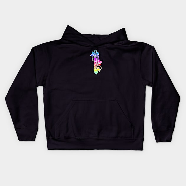 Gay Pride Feather Kids Hoodie by DNASCC